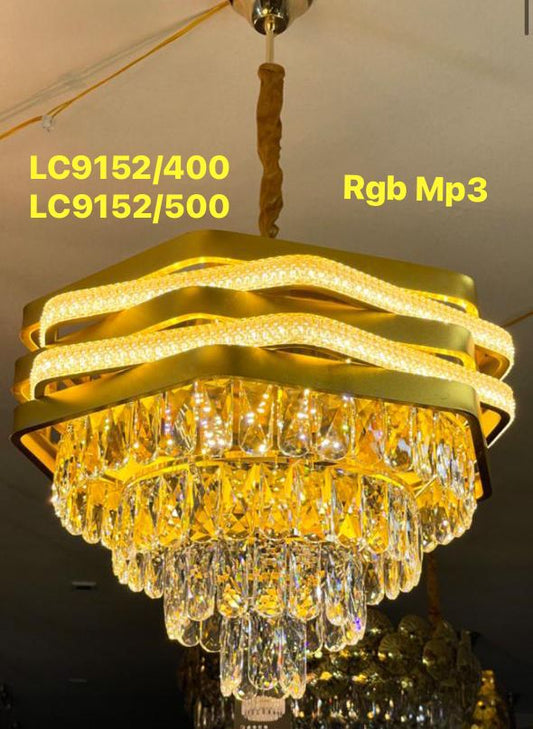 500MM GOLD TUBE STAINLESS STEEL K9 CRYSTAL PENDANT CHANDELIER CEILING LIGHTS HANGING - WARM WHITE,WHITE,NEUTRAL WHITE