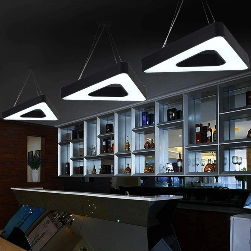 LED Hollow Triangular Office Led Pendant Hanging Lamp