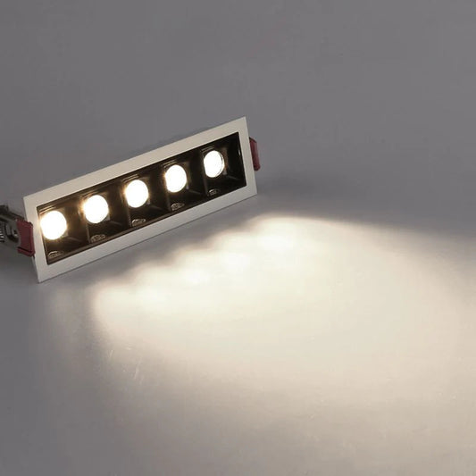 10W 5 Head Led Brick Blade Ceiling Recessed Cob Light Cree Led White - Warm White 4000k