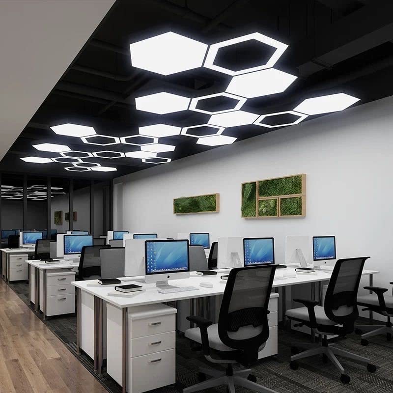 LED Hollow Hexagonal Office Led Pendant Hanging Lamp