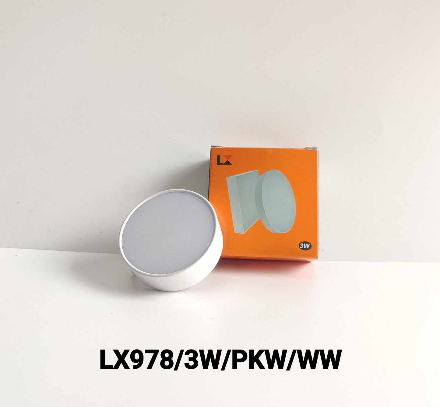 LX 3W LED Trimless Round Surface Mount Down Light | No False Ceiling Required |(White Body,Warm White)| (Pack of 1)