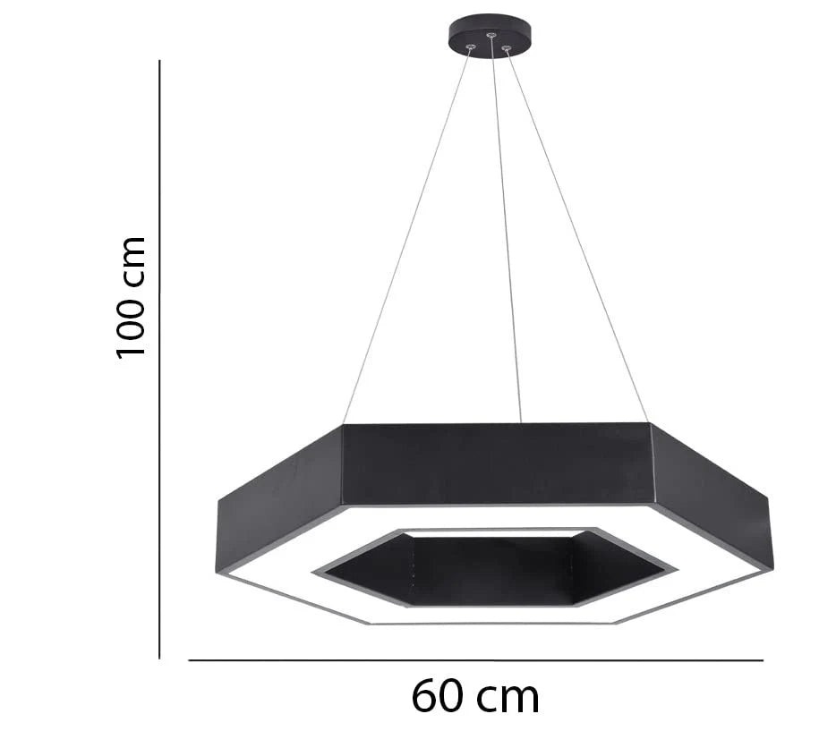 LED Hollow Hexagonal Office Led Pendant Hanging Lamp