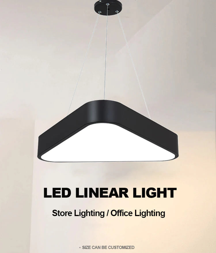 LED Solid Triangular Office Led Pendant Hanging Lamp