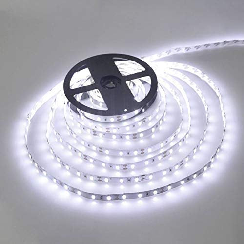 Led Strip High Lumen Fall Ceiling Light- 2835 Cove in 5 Meter, 240 LED Per Meter with 10ams Driver/Adapter Included, (White)